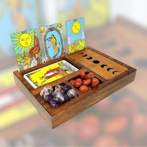 Wooden Tarot Card Holder